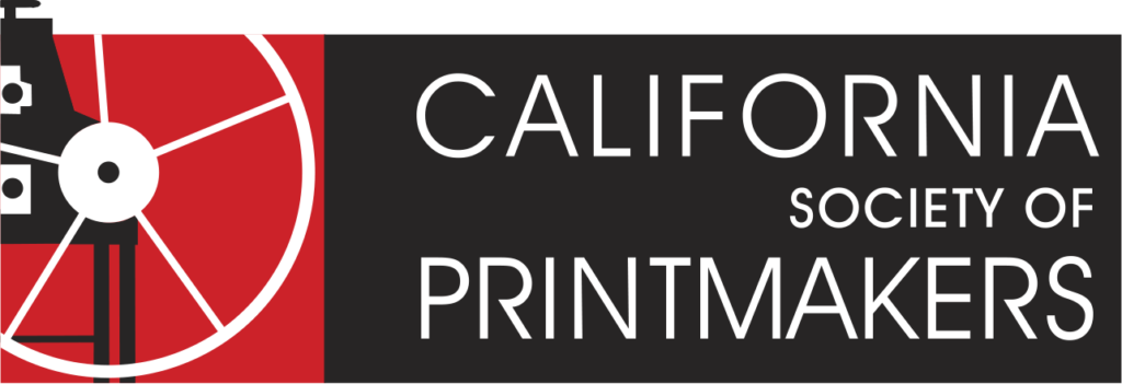 Black and White Logo saying California Society of Printmakers